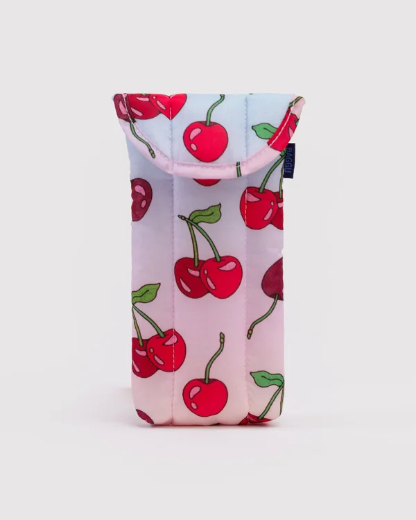 Puffy Glasses Sleeve - Cherries