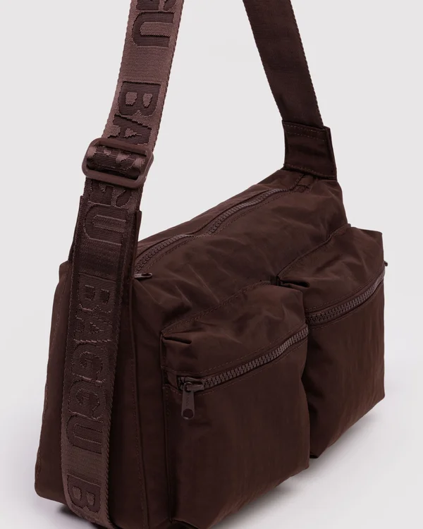 Medium Cargo Crossbody - Coffee - Material: heavyweight-nylon