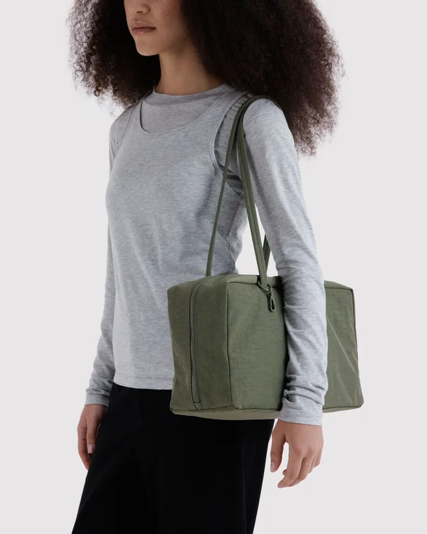Medium Nylon Bowler Bag - Caper