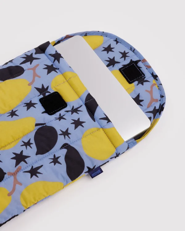 Puffy Laptop Sleeve 13"/14" - Golden Pears