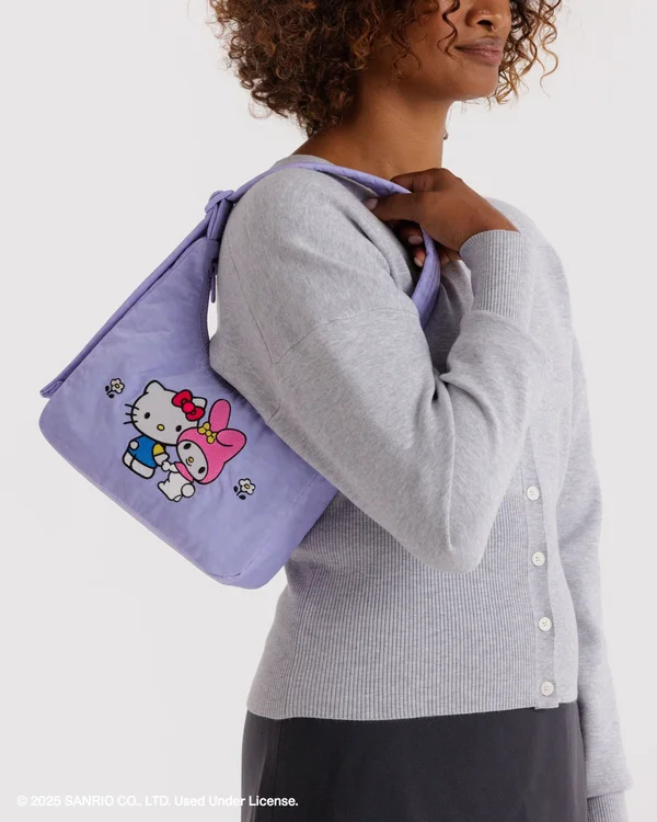 Mini Nylon Shoulder Bag - Sale - Embroidered Hello Kitty & My Melody