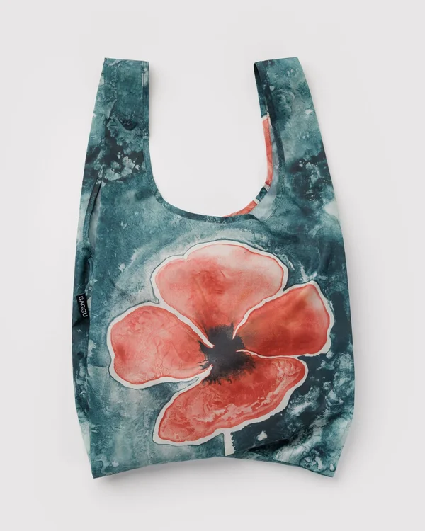 Standard Baggu - Poppy Ruth Asawa - Material: ripstop-nylon