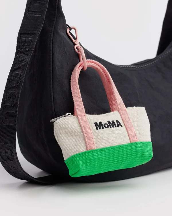 Moma Tote Charm - Pink/ Green - Size: OS