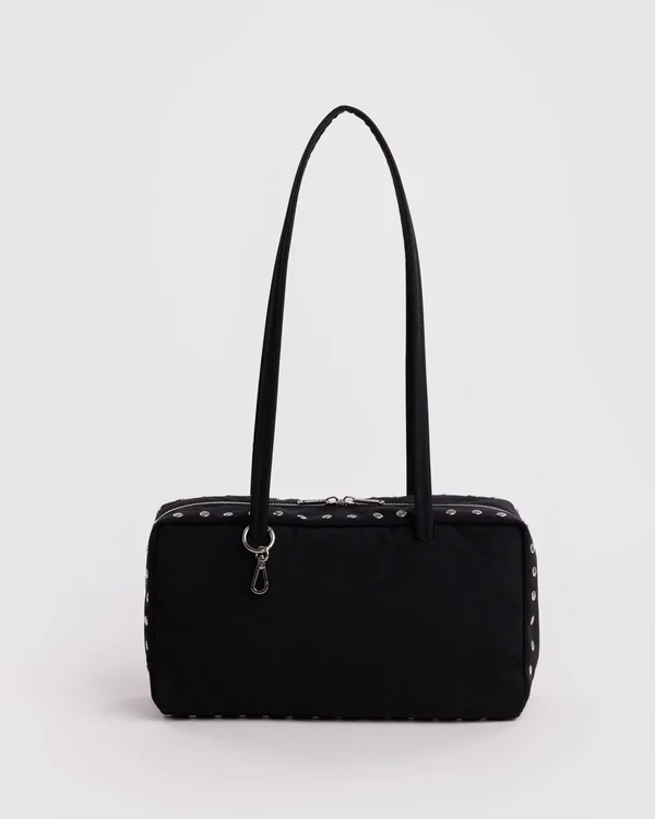 Nylon Bowler Bag - Studs - Material: heavyweight-nylon