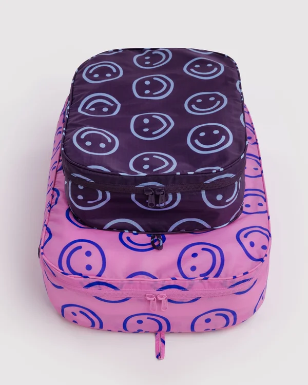 Large Packing Cube Set - Bright Happy Mix - Material: ripstop-nylon