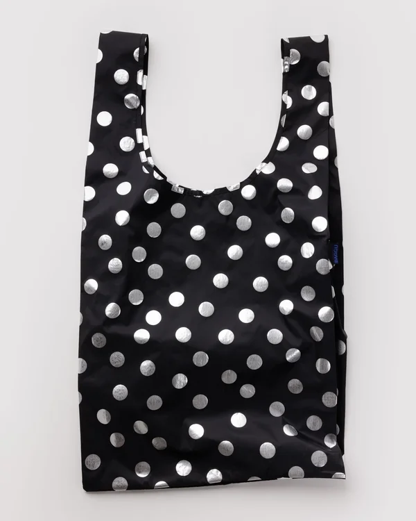 Big Baggu - Silver Metallic Polka Dot - Size: OS