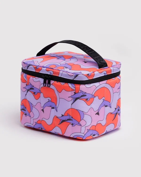 Puffy Lunch Bag - Dolphins - Material: ripstop-nylon