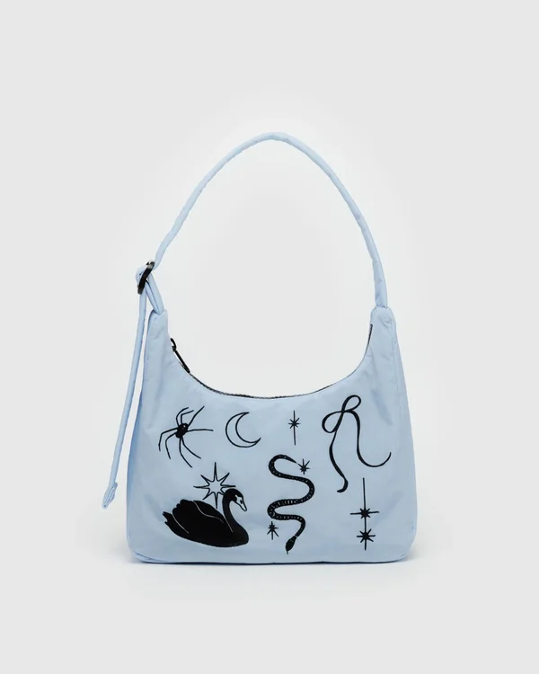 Mini Nylon Shoulder Bag - Sale - Embroidered Ballet Icons