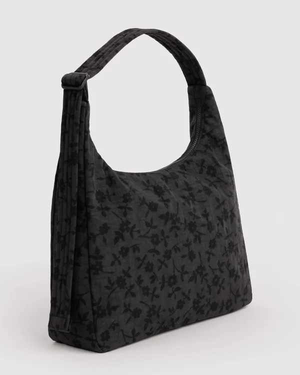 Nylon Shoulder Bag - Charcoal Ditsy Floral - Size: OS