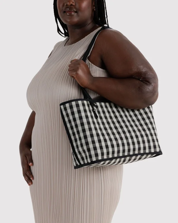Medium Nylon Reversible Tote - Black Mix - Size: OS